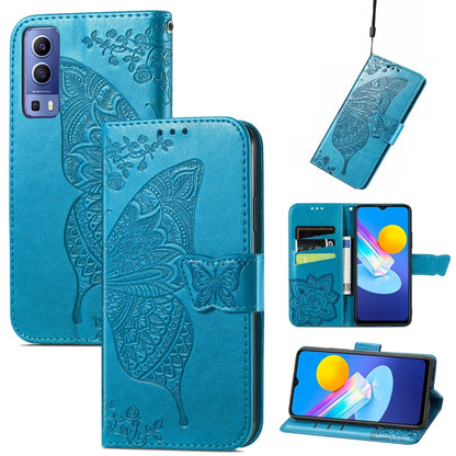 Butterfly Love Flowers Embossed Horizontal Flip Leather Case with Holder & Card Slots & Wallet & Lanyard, For Google Pixel 6, For vivo Y72 5G