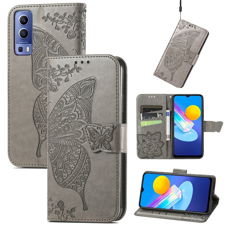 Butterfly Love Flowers Embossed Horizontal Flip Leather Case with Holder & Card Slots & Wallet & Lanyard, For Google Pixel 6, For vivo Y72 5G