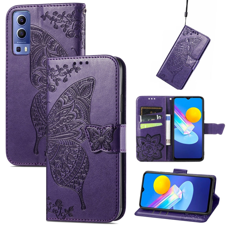 Butterfly Love Flowers Embossed Horizontal Flip Leather Case with Holder & Card Slots & Wallet & Lanyard, For Google Pixel 6, For vivo Y72 5G