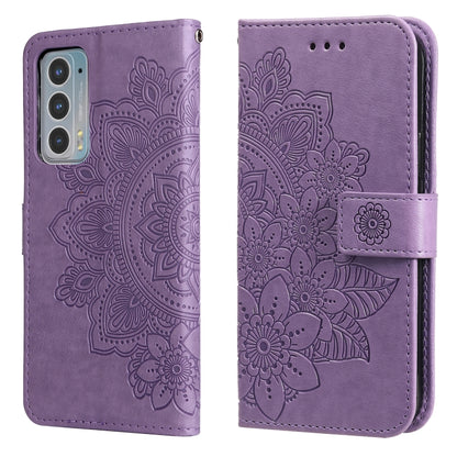 7-petal Flowers Embossing Horizontal Flip Leather Phone Case with Holder & Card Slots, For Motorola Edge 20, For Nokia C20 / C10, For vivo Y21 / Y21s / Y33s, For Samsung Galaxy A13 5G