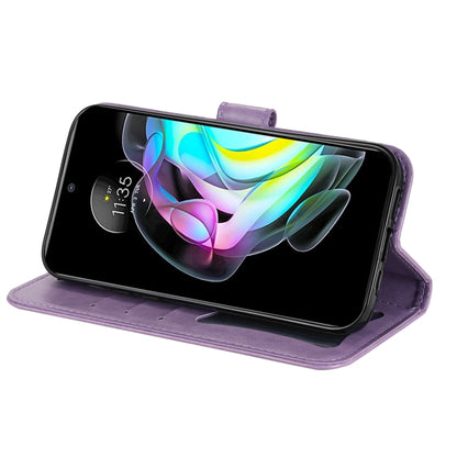 7-petal Flowers Embossing Horizontal Flip Leather Phone Case with Holder & Card Slots, For Motorola Edge 20, For Nokia C20 / C10, For vivo Y21 / Y21s / Y33s, For Samsung Galaxy A13 5G