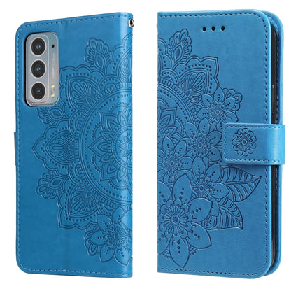 7-petal Flowers Embossing Horizontal Flip Leather Phone Case with Holder & Card Slots, For Motorola Edge 20, For Nokia C20 / C10, For vivo Y21 / Y21s / Y33s, For Samsung Galaxy A13 5G