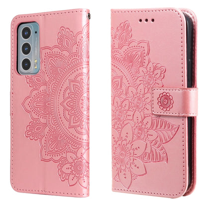 7-petal Flowers Embossing Horizontal Flip Leather Phone Case with Holder & Card Slots, For Motorola Edge 20, For Nokia C20 / C10, For vivo Y21 / Y21s / Y33s, For Samsung Galaxy A13 5G