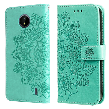 7-petal Flowers Embossing Horizontal Flip Leather Phone Case with Holder & Card Slots, For Motorola Edge 20, For Nokia C20 / C10, For vivo Y21 / Y21s / Y33s, For Samsung Galaxy A13 5G