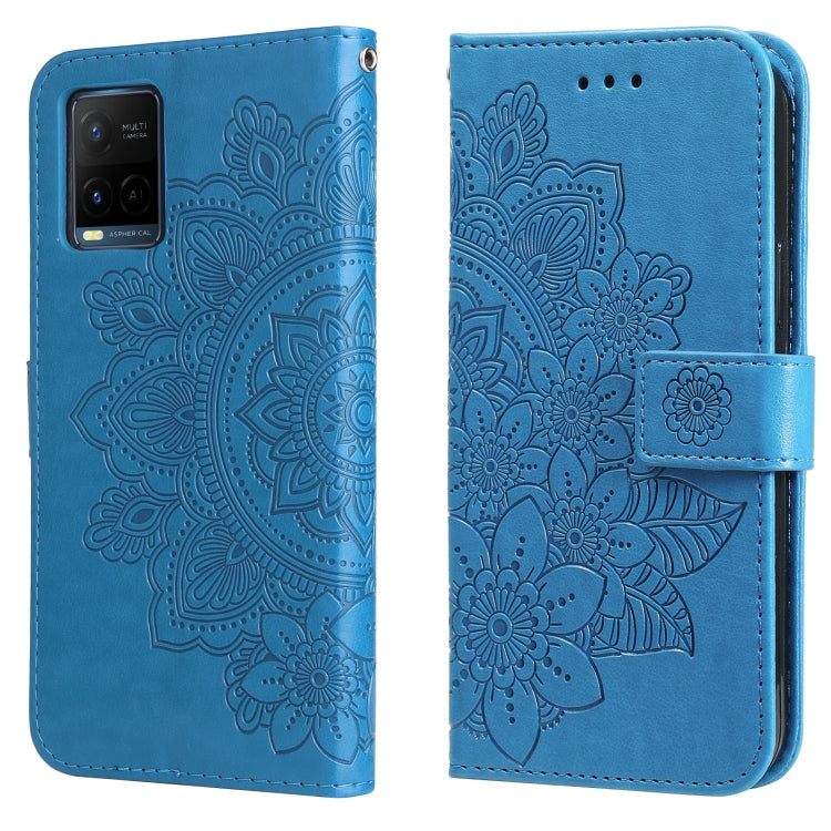 7-petal Flowers Embossing Horizontal Flip Leather Phone Case with Holder & Card Slots, For Motorola Edge 20, For Nokia C20 / C10, For vivo Y21 / Y21s / Y33s, For Samsung Galaxy A13 5G