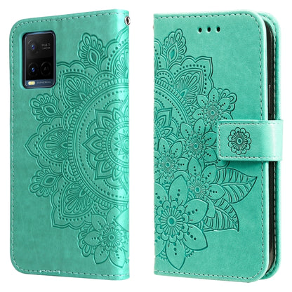 7-petal Flowers Embossing Horizontal Flip Leather Phone Case with Holder & Card Slots, For Motorola Edge 20, For Nokia C20 / C10, For vivo Y21 / Y21s / Y33s, For Samsung Galaxy A13 5G