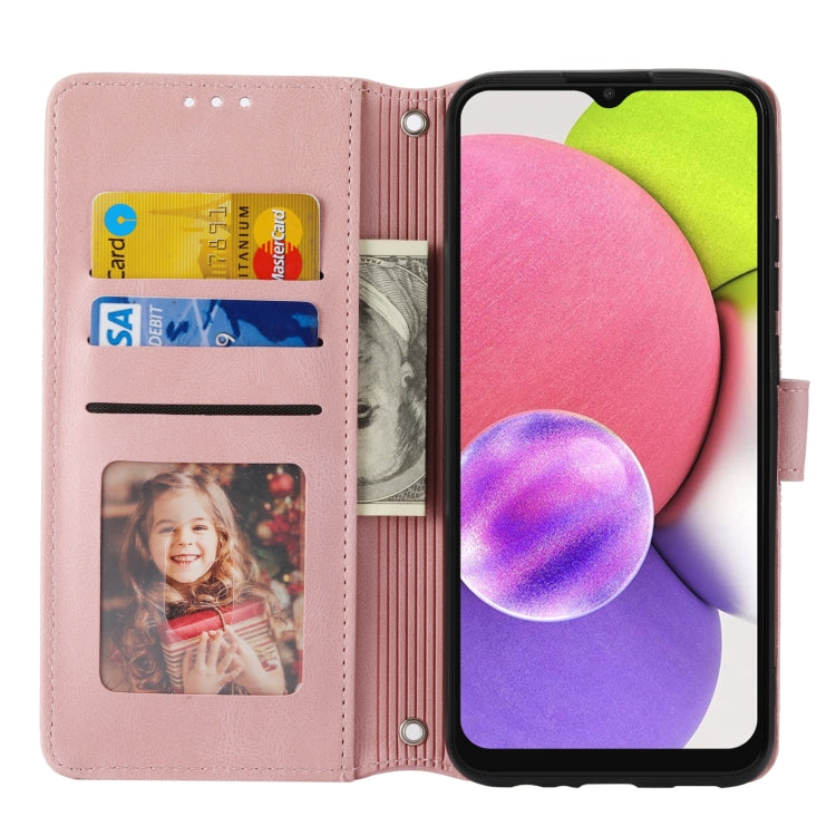Embossed Striped Magnetic Buckle Horizontal Flip Phone Leather Case, For Samsung Galaxy A03 International Version, For Xiaomi Redmi Note 11, For Samsung Galaxy A03 EU Version, For Xiaomi Redmi Note 11 Pro