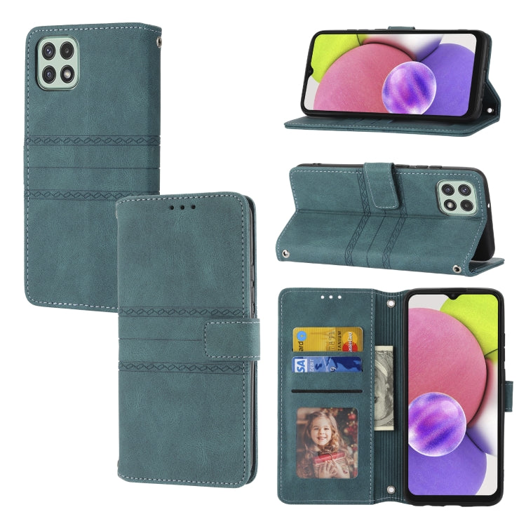 Embossed Striped Magnetic Buckle Horizontal Flip Phone Leather Case, For Samsung Galaxy A03 International Version, For Xiaomi Redmi Note 11, For Samsung Galaxy A03 EU Version, For Xiaomi Redmi Note 11 Pro