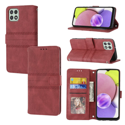 Embossed Striped Magnetic Buckle Horizontal Flip Phone Leather Case, For Samsung Galaxy A03 International Version, For Xiaomi Redmi Note 11, For Samsung Galaxy A03 EU Version, For Xiaomi Redmi Note 11 Pro