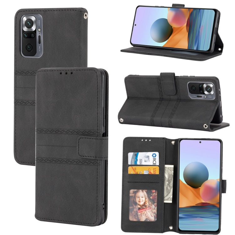 Embossed Striped Magnetic Buckle Horizontal Flip Phone Leather Case, For Samsung Galaxy A03 International Version, For Xiaomi Redmi Note 11, For Samsung Galaxy A03 EU Version, For Xiaomi Redmi Note 11 Pro