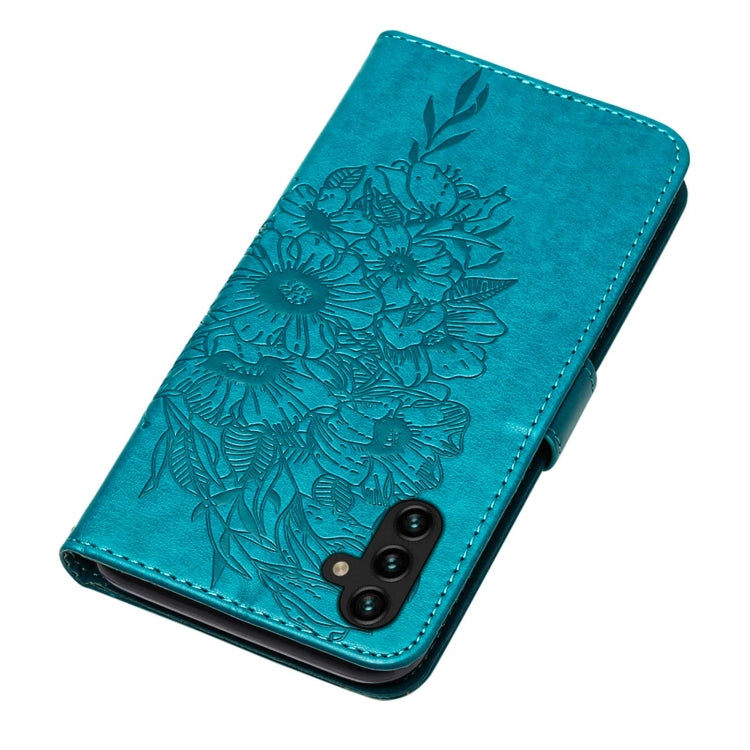 Embossed Butterfly Leather Phone Case with Holder & Card Slot & Wallet & Lanyard, For Samsung Galaxy A13 5G, For Samsung Galaxy F52 5G, For Samsung Galaxy S22 5G