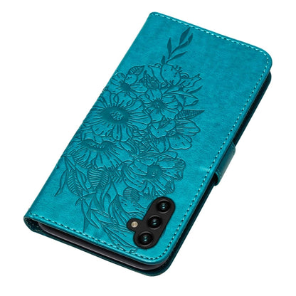 Embossed Butterfly Leather Phone Case with Holder & Card Slot & Wallet & Lanyard, For Samsung Galaxy A13 5G, For Samsung Galaxy F52 5G, For Samsung Galaxy S22 5G