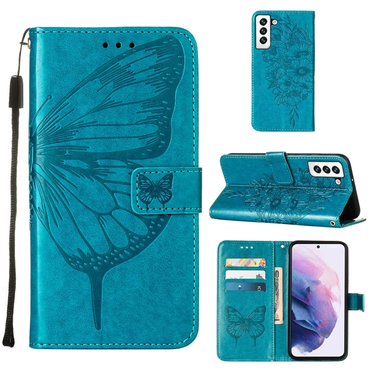 Embossed Butterfly Leather Phone Case with Holder & Card Slot & Wallet & Lanyard, For Samsung Galaxy A13 5G, For Samsung Galaxy F52 5G, For Samsung Galaxy S22 5G