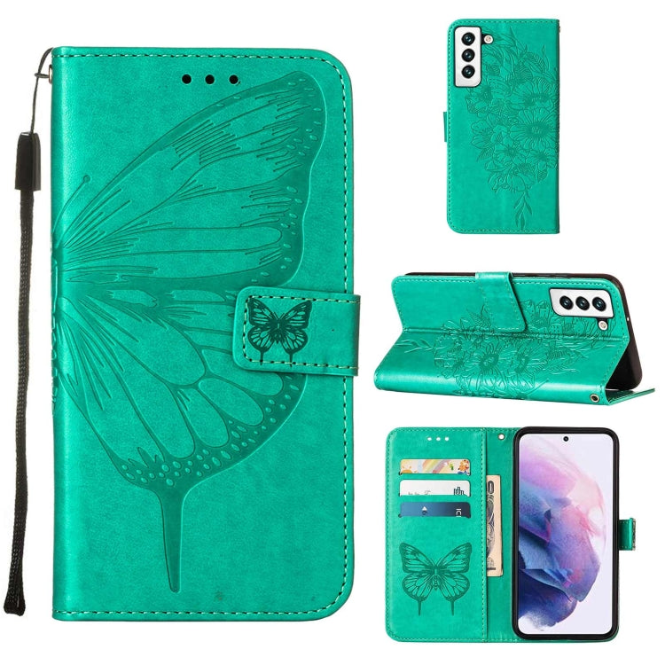 Embossed Butterfly Leather Phone Case with Holder & Card Slot & Wallet & Lanyard, For Samsung Galaxy A13 5G, For Samsung Galaxy F52 5G, For Samsung Galaxy S22 5G