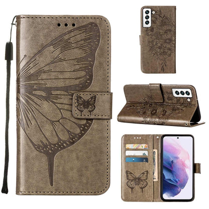 Embossed Butterfly Leather Phone Case with Holder & Card Slot & Wallet & Lanyard, For Samsung Galaxy A13 5G, For Samsung Galaxy F52 5G, For Samsung Galaxy S22 5G
