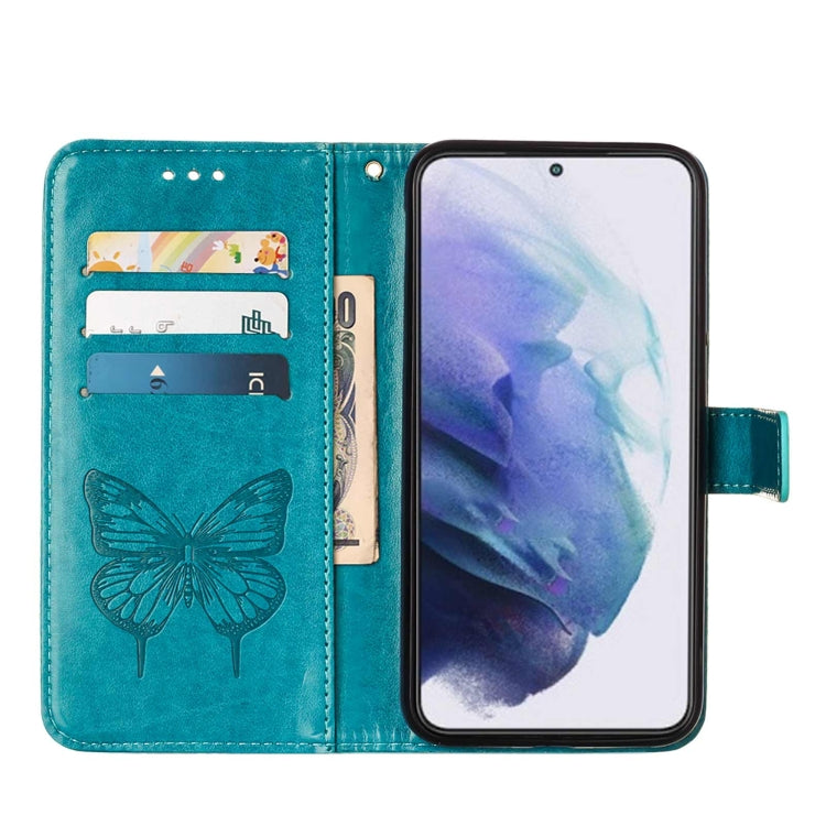 Embossed Butterfly Leather Phone Case with Holder & Card Slot & Wallet & Lanyard, For Samsung Galaxy S22+ 5G, For Samsung Galaxy S22 Ultra 5G, For Xiaomi Mi 11T 5G / 11T Pro 5G