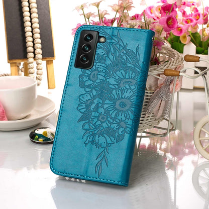 Embossed Butterfly Leather Phone Case with Holder & Card Slot & Wallet & Lanyard, For Samsung Galaxy S22+ 5G, For Samsung Galaxy S22 Ultra 5G, For Xiaomi Mi 11T 5G / 11T Pro 5G