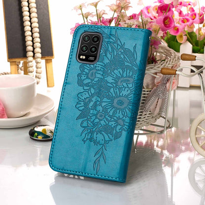 Embossed Butterfly Leather Phone Case with Holder & Card Slot & Wallet & Lanyard, For Xiaomi Mi 10 5G / 10 Pro 5G