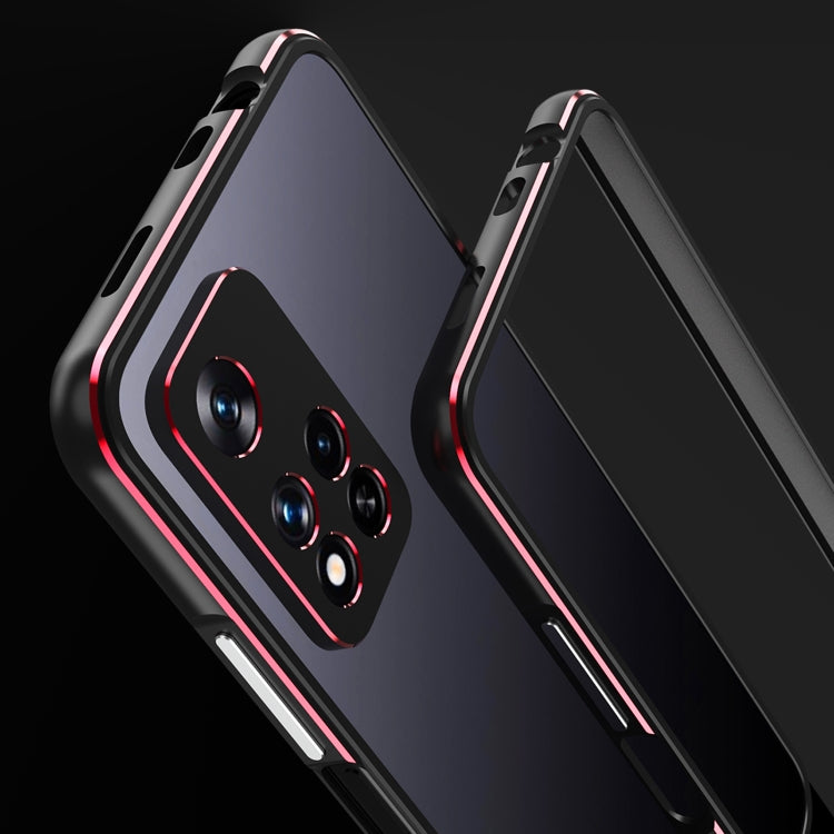 Aurora Series Lens Protector + Metal Frame Phone Case, For Xiaomi Redmi Note 11 Pro/11 Pro+