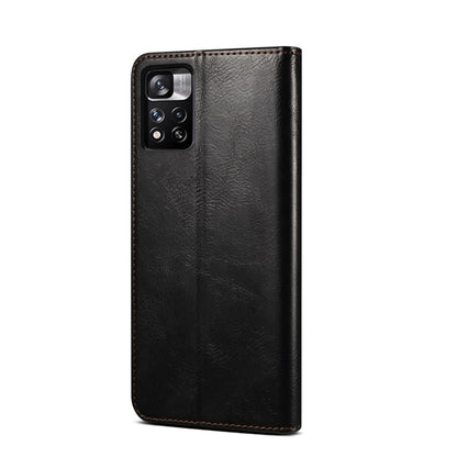 Oil Wax Texture Flip Leather Phone Case with Card Slots & Wallet, For Xiaomi Redmi Note 11, For Xiaomi Redmi Note 11 Pro / 11 Pro+