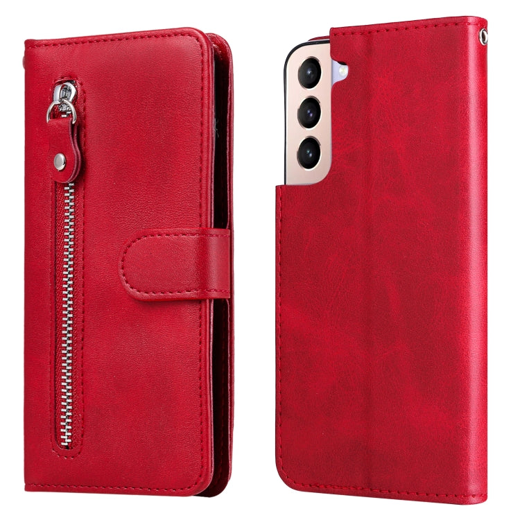 Calf Texture Zipper Horizontal Flip Leather Phone Case, For Samsung Galaxy S22 Ultra 5G, For Samsung Galaxy S22 5G, For Samsung Galaxy S22+ 5G