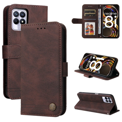 Skin Feel Life Tree Metal Button Horizontal Flip Leather Phone Case, For OPPO Realme 8i, For OPPO Realme GT NEO2, For OPPO Reno6 4G, For Huawei Nova 8i / Honor 50 Lite