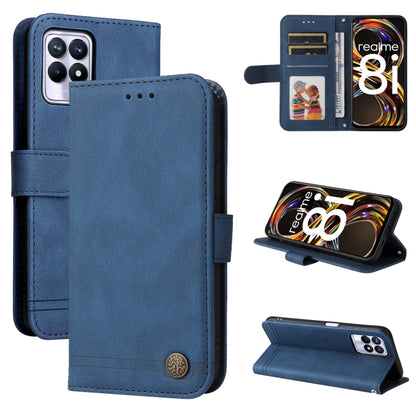 Skin Feel Life Tree Metal Button Horizontal Flip Leather Phone Case, For OPPO Realme 8i, For OPPO Realme GT NEO2, For OPPO Reno6 4G, For Huawei Nova 8i / Honor 50 Lite