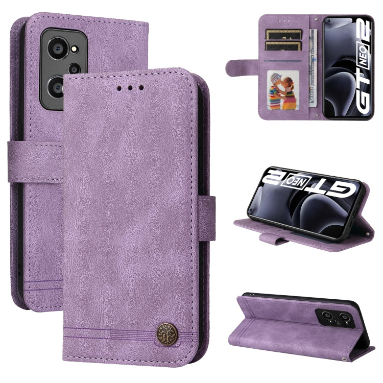 Skin Feel Life Tree Metal Button Horizontal Flip Leather Phone Case, For OPPO Realme 8i, For OPPO Realme GT NEO2, For OPPO Reno6 4G, For Huawei Nova 8i / Honor 50 Lite