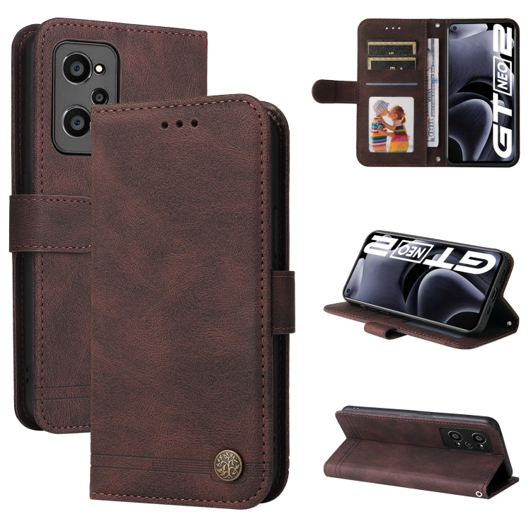Skin Feel Life Tree Metal Button Horizontal Flip Leather Phone Case, For OPPO Realme 8i, For OPPO Realme GT NEO2, For OPPO Reno6 4G, For Huawei Nova 8i / Honor 50 Lite