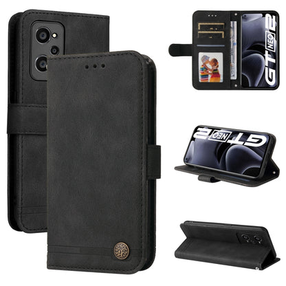 Skin Feel Life Tree Metal Button Horizontal Flip Leather Phone Case, For OPPO Realme 8i, For OPPO Realme GT NEO2, For OPPO Reno6 4G, For Huawei Nova 8i / Honor 50 Lite