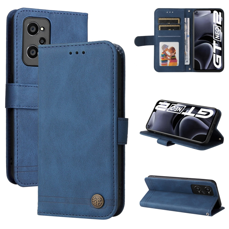 Skin Feel Life Tree Metal Button Horizontal Flip Leather Phone Case, For OPPO Realme 8i, For OPPO Realme GT NEO2, For OPPO Reno6 4G, For Huawei Nova 8i / Honor 50 Lite