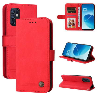 Skin Feel Life Tree Metal Button Horizontal Flip Leather Phone Case, For OPPO Realme 8i, For OPPO Realme GT NEO2, For OPPO Reno6 4G, For Huawei Nova 8i / Honor 50 Lite