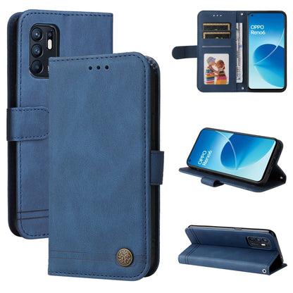 Skin Feel Life Tree Metal Button Horizontal Flip Leather Phone Case, For OPPO Realme 8i, For OPPO Realme GT NEO2, For OPPO Reno6 4G, For Huawei Nova 8i / Honor 50 Lite