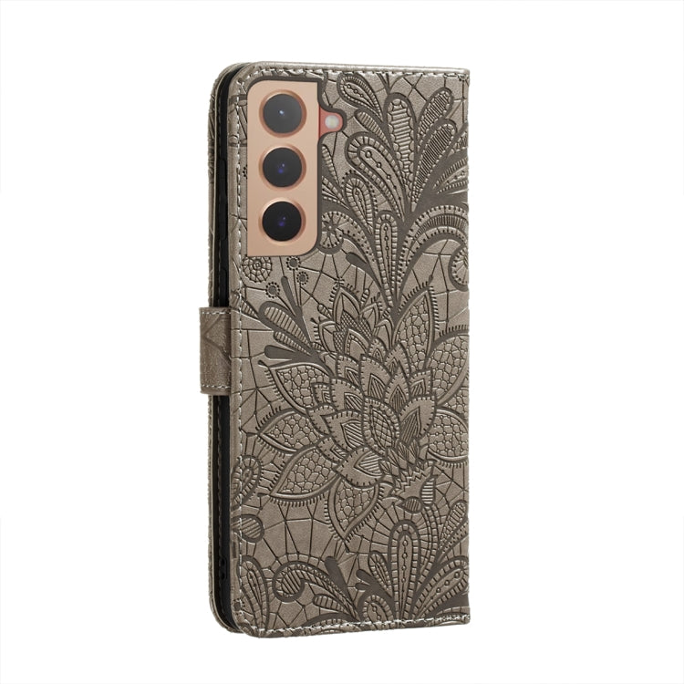 Lace Flower Leather Phone Case with Holder & Card Slots & Wallet & Photo Frame, For Samsung Galaxy S22 5G, For Samsung Galaxy S22 Ultra 5G, For Samsung Galaxy S22+ 5G, For Xiaomi Redmi Note 11