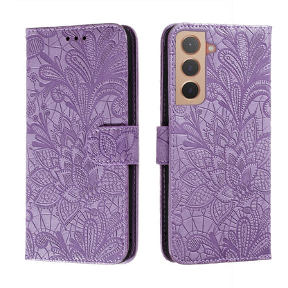 Lace Flower Leather Phone Case with Holder & Card Slots & Wallet & Photo Frame, For Samsung Galaxy S22 5G, For Samsung Galaxy S22 Ultra 5G, For Samsung Galaxy S22+ 5G, For Xiaomi Redmi Note 11