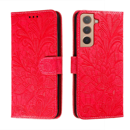 Lace Flower Leather Phone Case with Holder & Card Slots & Wallet & Photo Frame, For Samsung Galaxy S22 5G, For Samsung Galaxy S22 Ultra 5G, For Samsung Galaxy S22+ 5G, For Xiaomi Redmi Note 11