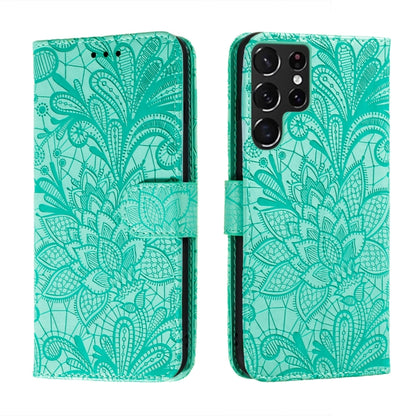 Lace Flower Leather Phone Case with Holder & Card Slots & Wallet & Photo Frame, For Samsung Galaxy S22 5G, For Samsung Galaxy S22 Ultra 5G, For Samsung Galaxy S22+ 5G, For Xiaomi Redmi Note 11