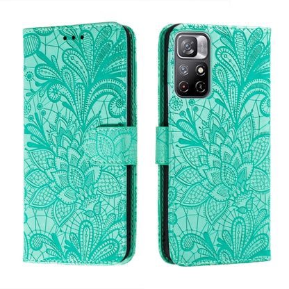 Lace Flower Leather Phone Case with Holder & Card Slots & Wallet & Photo Frame, For Samsung Galaxy S22 5G, For Samsung Galaxy S22 Ultra 5G, For Samsung Galaxy S22+ 5G, For Xiaomi Redmi Note 11