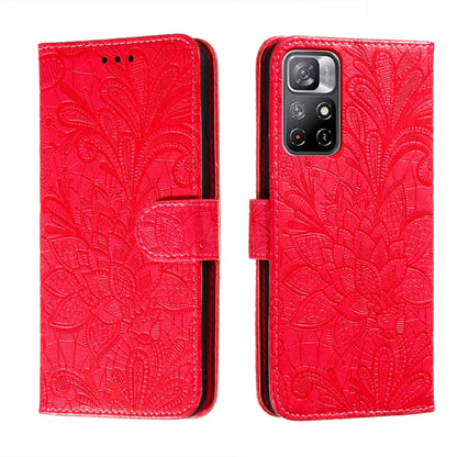 Lace Flower Leather Phone Case with Holder & Card Slots & Wallet & Photo Frame, For Samsung Galaxy S22 5G, For Samsung Galaxy S22 Ultra 5G, For Samsung Galaxy S22+ 5G, For Xiaomi Redmi Note 11