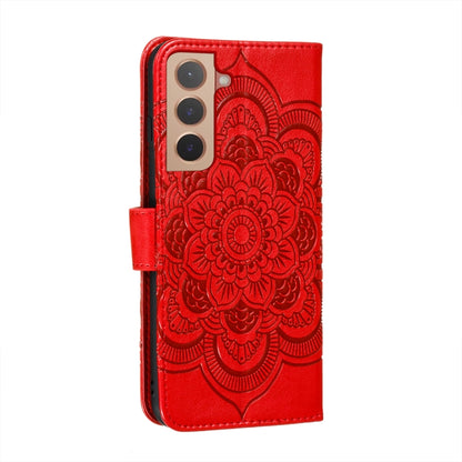 Sun Mandala Embossing Pattern Phone Leather Case with Holder & Card Slots & Wallet & Lanyard, For Samsung Galaxy S22 5G, For Samsung Galaxy S22 Ultra 5G, For Samsung Galaxy S22+ 5G