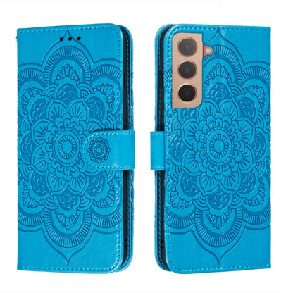 Sun Mandala Embossing Pattern Phone Leather Case with Holder & Card Slots & Wallet & Lanyard, For Samsung Galaxy S22 5G, For Samsung Galaxy S22 Ultra 5G, For Samsung Galaxy S22+ 5G