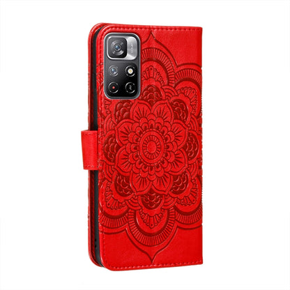 Sun Mandala Embossing Pattern Phone Leather Case with Holder & Card Slots & Wallet & Lanyard, For Xiaomi Redmi Note 11, For Xiaomi Redmi Note 11 Pro