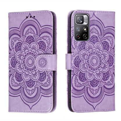 Sun Mandala Embossing Pattern Phone Leather Case with Holder & Card Slots & Wallet & Lanyard, For Xiaomi Redmi Note 11, For Xiaomi Redmi Note 11 Pro