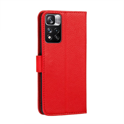 Feather Pattern Litchi Texture Leather Phone Case with Holder & Card Slots & Wallet, For Xiaomi Redmi Note 11 Pro