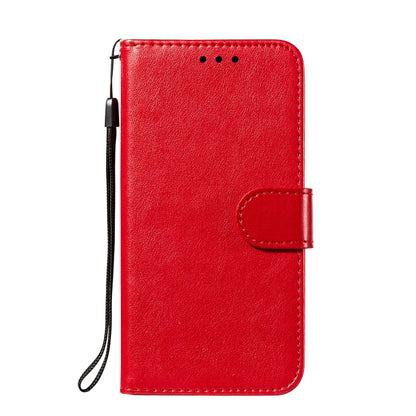 Solid Color Leather Phone Case with Holder & Card Slots & Wallet & Lanyard, For Xiaomi Redmi Note 11 Pro