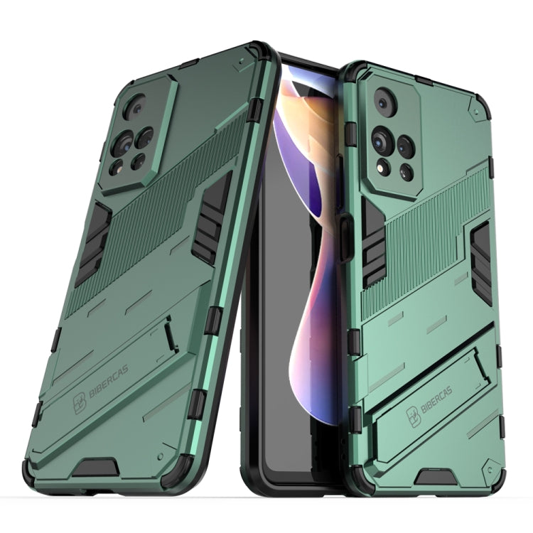 Punk Armor 2 in 1 PC + TPU Shockproof Phone Case with Invisible Holder, For Xiaomi Redmi Note 11 China, For Xiaomi Redmi Note 11 Pro / Note 11 Pro+