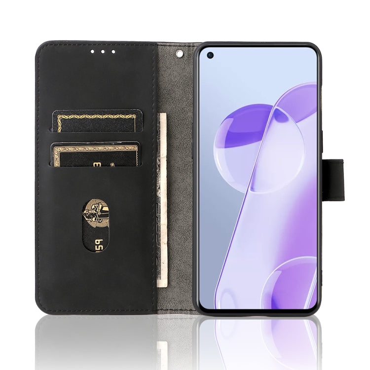 Solid Color Skin Feel Magnetic Buckle Horizontal Flip Calf Texture PU Leather Phone Case, For OnePlus 9RT 5G