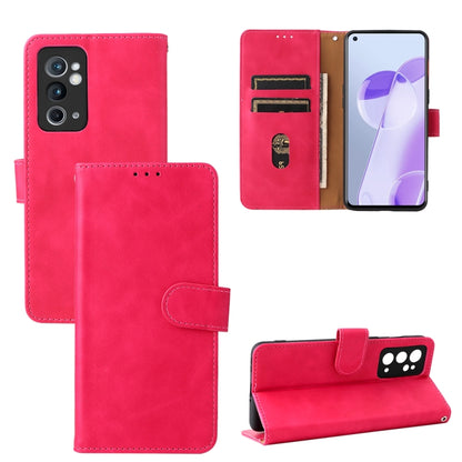 Solid Color Skin Feel Magnetic Buckle Horizontal Flip Calf Texture PU Leather Phone Case, For OnePlus 9RT 5G