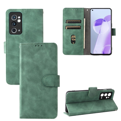 Solid Color Skin Feel Magnetic Buckle Horizontal Flip Calf Texture PU Leather Phone Case, For OnePlus 9RT 5G