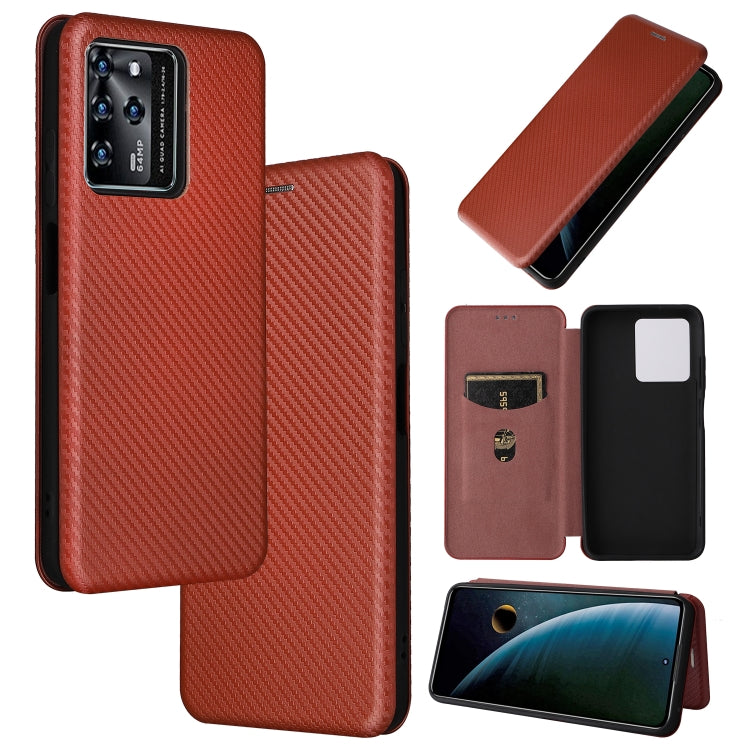Carbon Fiber Texture Magnetic Horizontal Flip PU Phone Case, For Xiaomi Redmi Note 11 Pro / Note 11 Pro+, For ZTE Blade V30